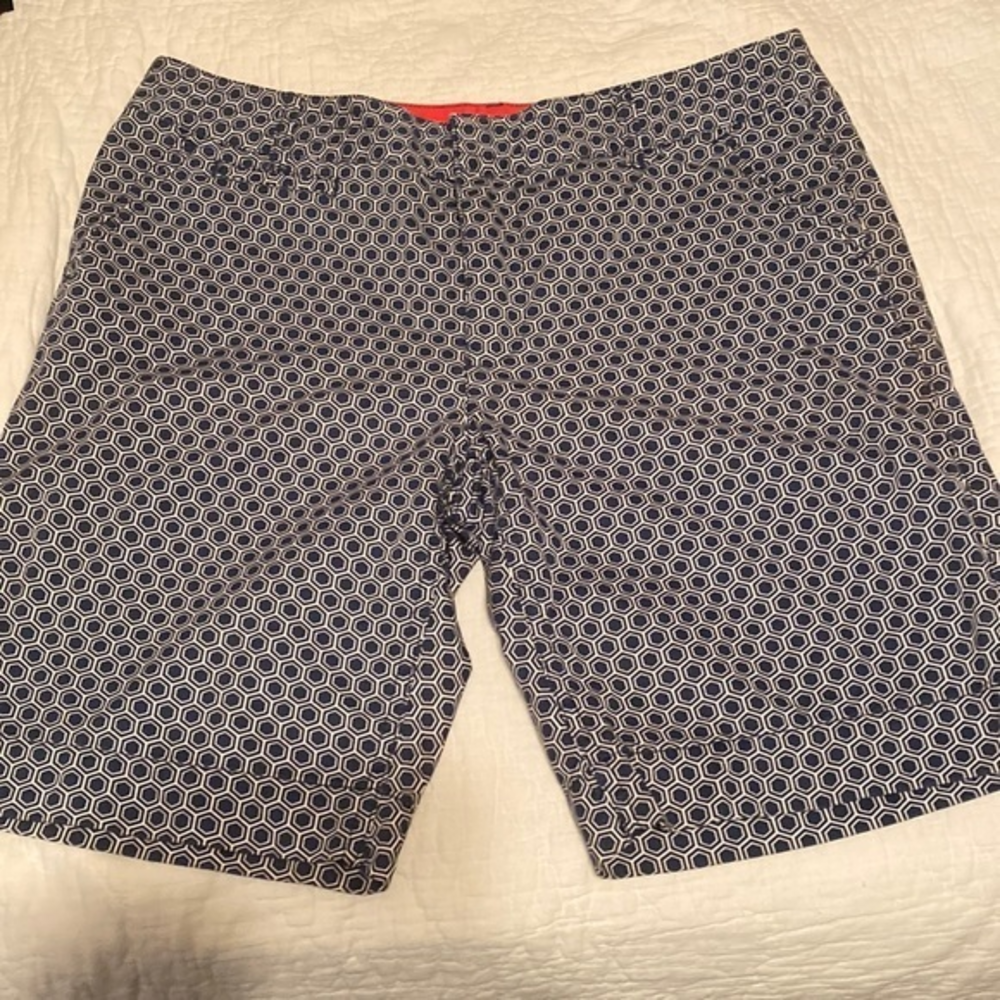 Bob Timberlake Carolina Indigo tile Bermuda shorts